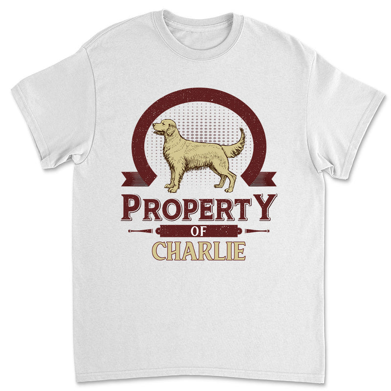 Dog Property Vintage - Personalized Custom Unisex T-shirt