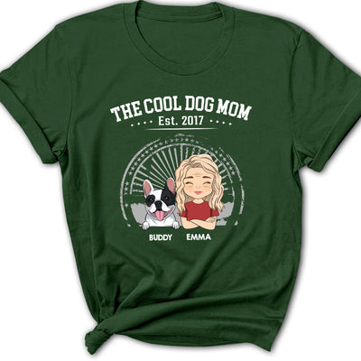 The Cool Dog Mom - Personalized Custom Women's T-shirt