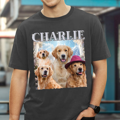 Custom Pet Face Vintage Version 10 - Personalized Custom Unisex T-shirt