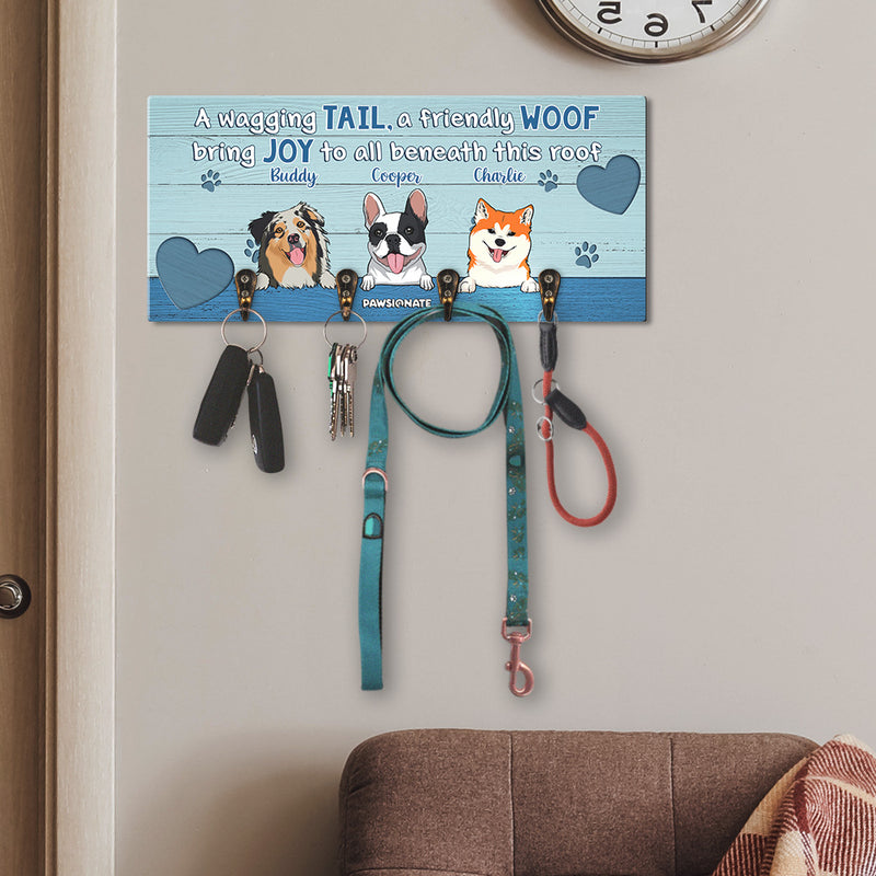 Bring Joy To All - Personalized Custom Wooden Key Holder