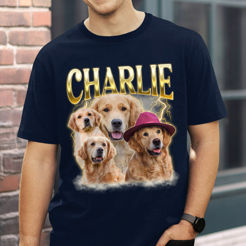 Custom Pet Face Vintage Version 8 - Personalized Custom Premium T-shirt