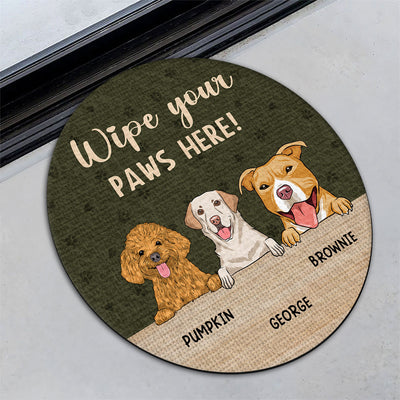 Wipe Your Paws Here Please - Personalized Custom Doormat