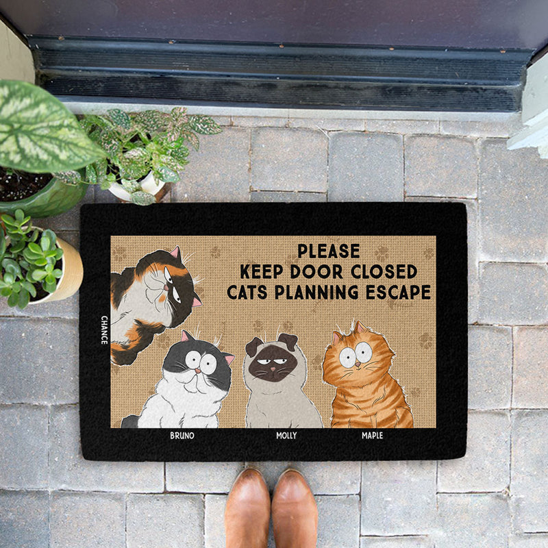 Keep Door Closed - Personalized Custom Doormat