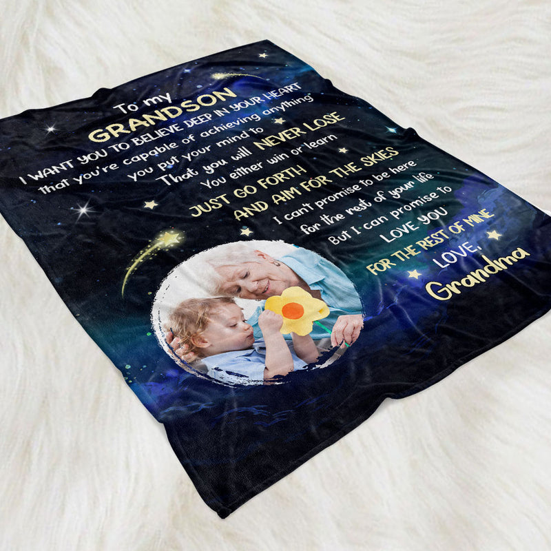 Never Lose Photo - Personalized Custom Fleece Blanket