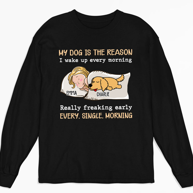 My Pet Is The Reason - Personalized Custom Long Sleeve T-shirt