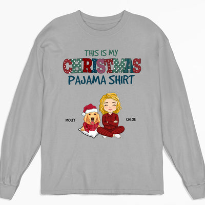 Christmas Pajama Dog Version - Personalized Custom Long Sleeve T-shirt