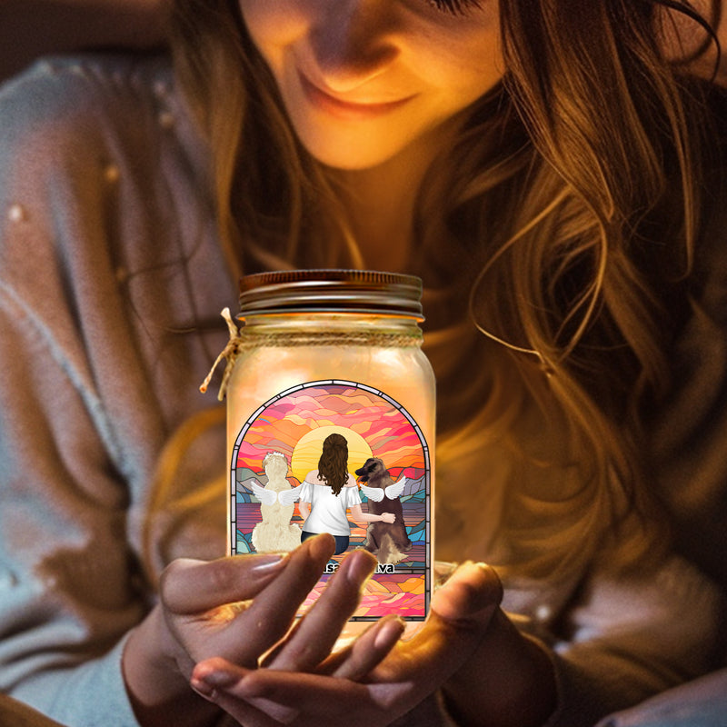 Your Wings Were Ready But My Heart Was Not - Personalized Custom Mason Jar Light