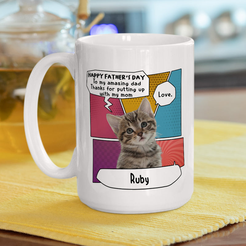 Amazing Cat Dad - Personalized Custom Coffee Mug