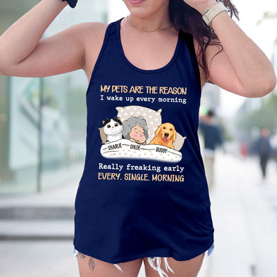 My Pet Is The Reason - Personalized Custom Women's Tank