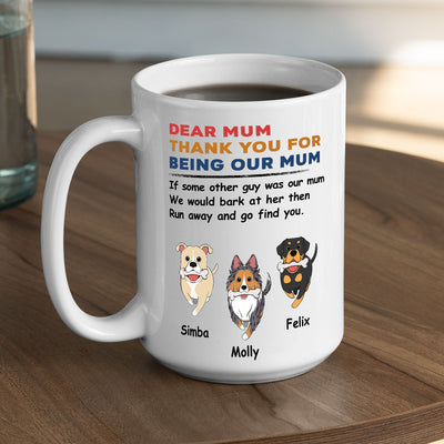 Thank You For Being My Dad - Personalized Custom Coffee Mug