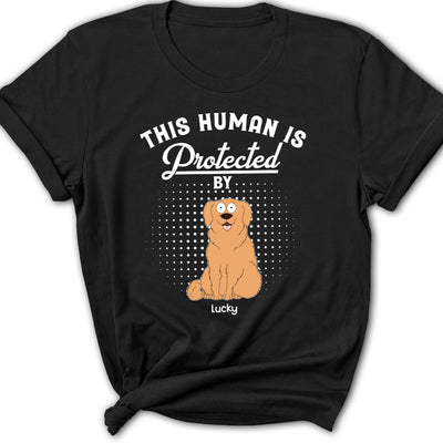 Protected By My Pet - Personalized Custom Women's T-shirt