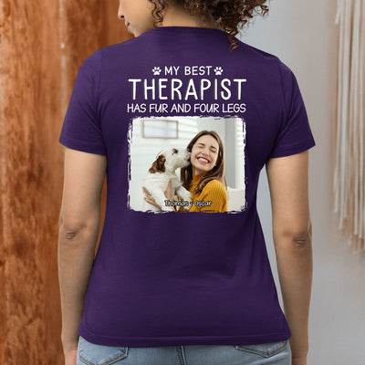 Best Therapist Photo - Personalized Custom Women's T-shirt