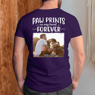 Paw Prints Forever Photo - Personalized Custom Premium T-shirt