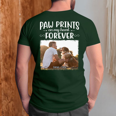 Paw Prints Forever Photo - Personalized Custom Premium T-shirt