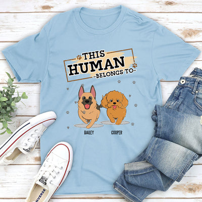 This Human Belongs To Us - Personalized Custom Unisex T-shirt