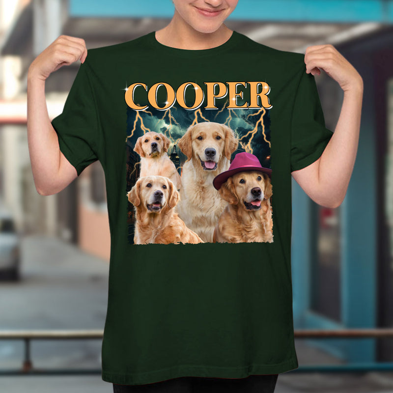 Custom Pet Face Vintage Version 10 - Personalized Custom Unisex T-shirt