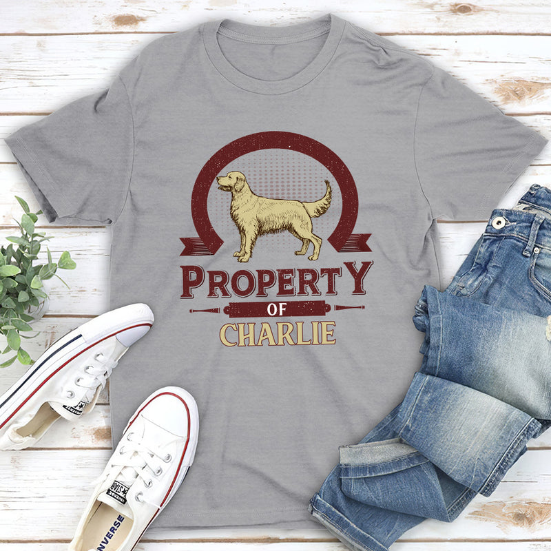 Dog Property Vintage - Personalized Custom Unisex T-shirt