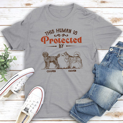 My Dogs Protect Me - Personalized Custom Unisex T-shirt