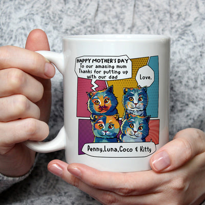 Amazing Cat Dad - Personalized Custom Coffee Mug