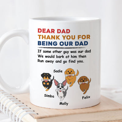 Thank You For Being My Dad - Personalized Custom Coffee Mug