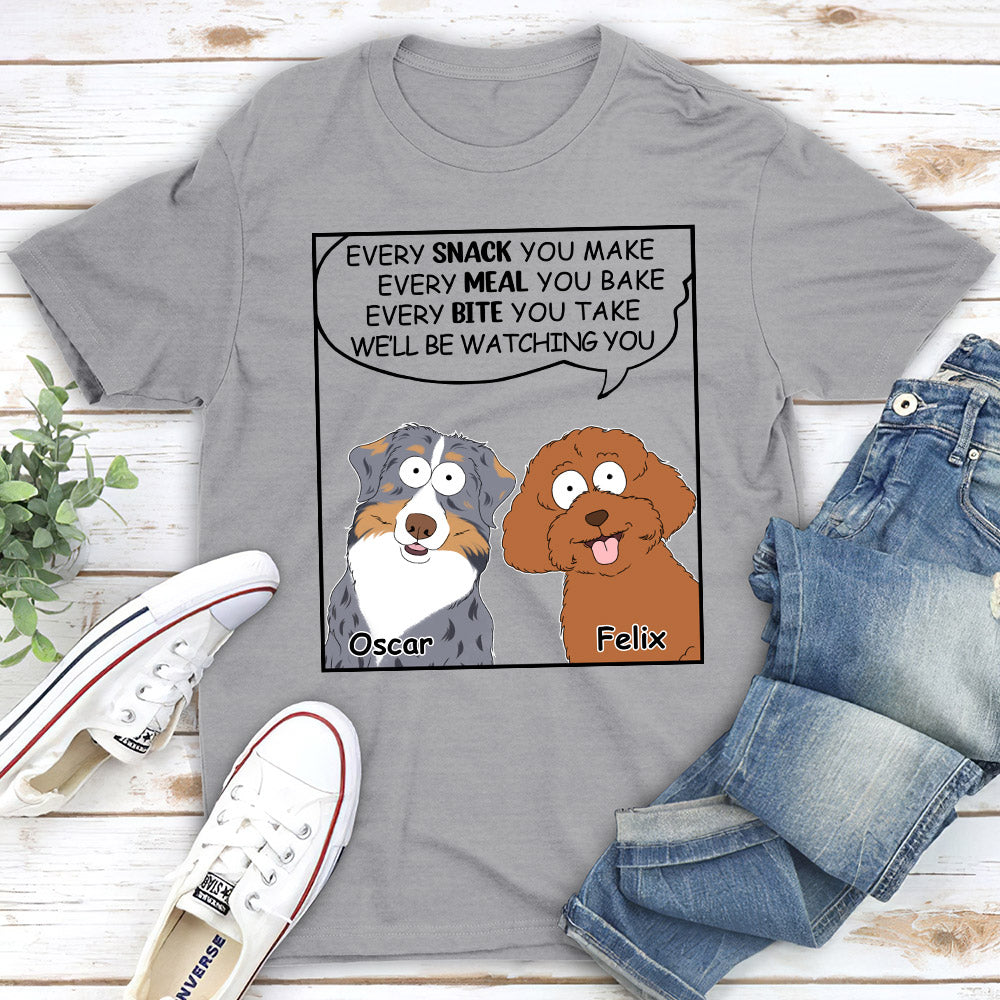 Watching You Personalized Dogs Pet Lover Custom Unisex T-shirt