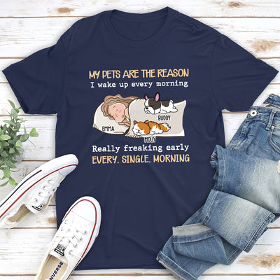 My Pet Is The Reason - Personalized Custom Premium T-shirt