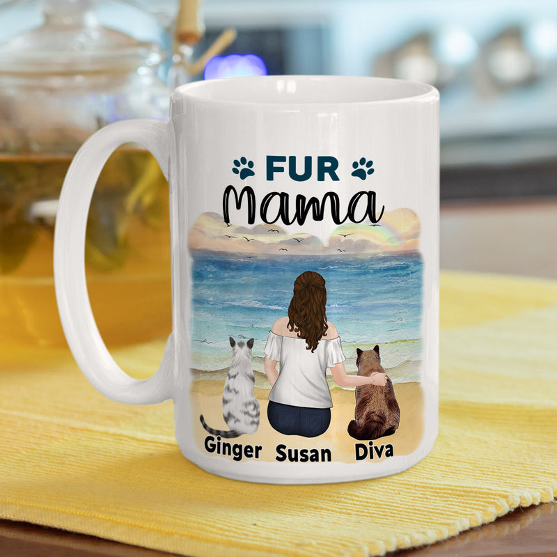 Humans And Their Cat - Personalized Custom Coffee Mug