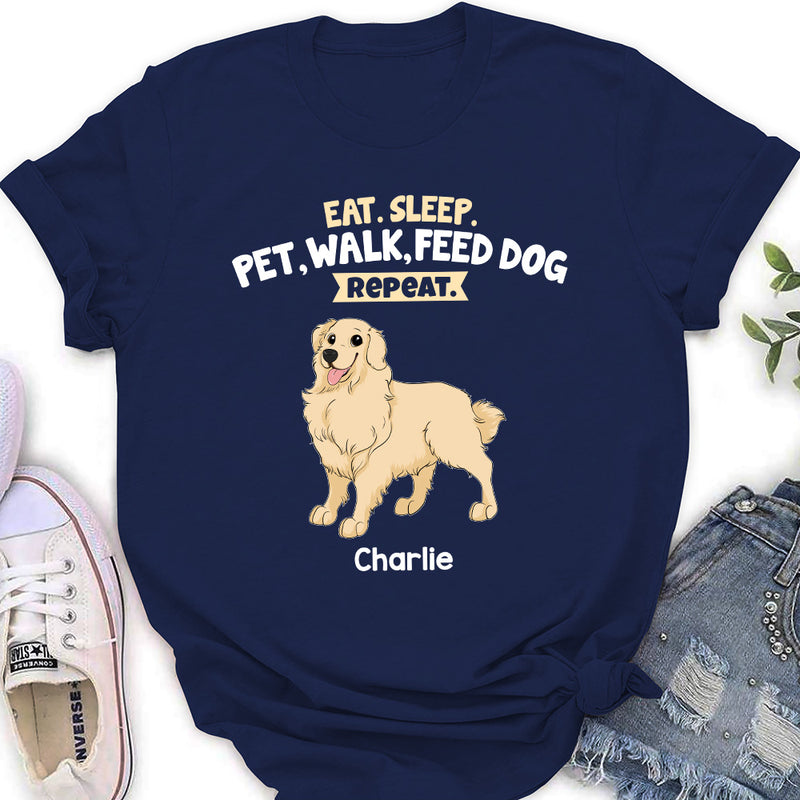 Feed Dog And Repeat - Personalized Custom Women&
