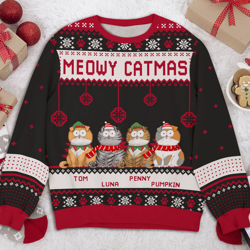 Funny Catmas - Personalized Custom All-Over-Print Sweatshirt