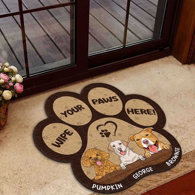 Wipe Your Paws Here- Personalized Custom Doormat