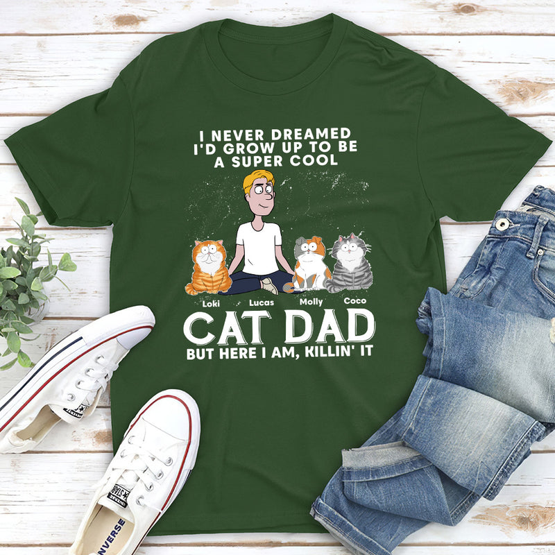 Cool Cat Dad - Personalized Custom Premium T-shirt