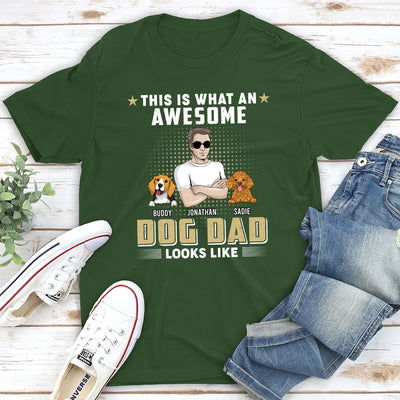 An Awesome Dog Dad - Personalized Custom Unisex T-shirt