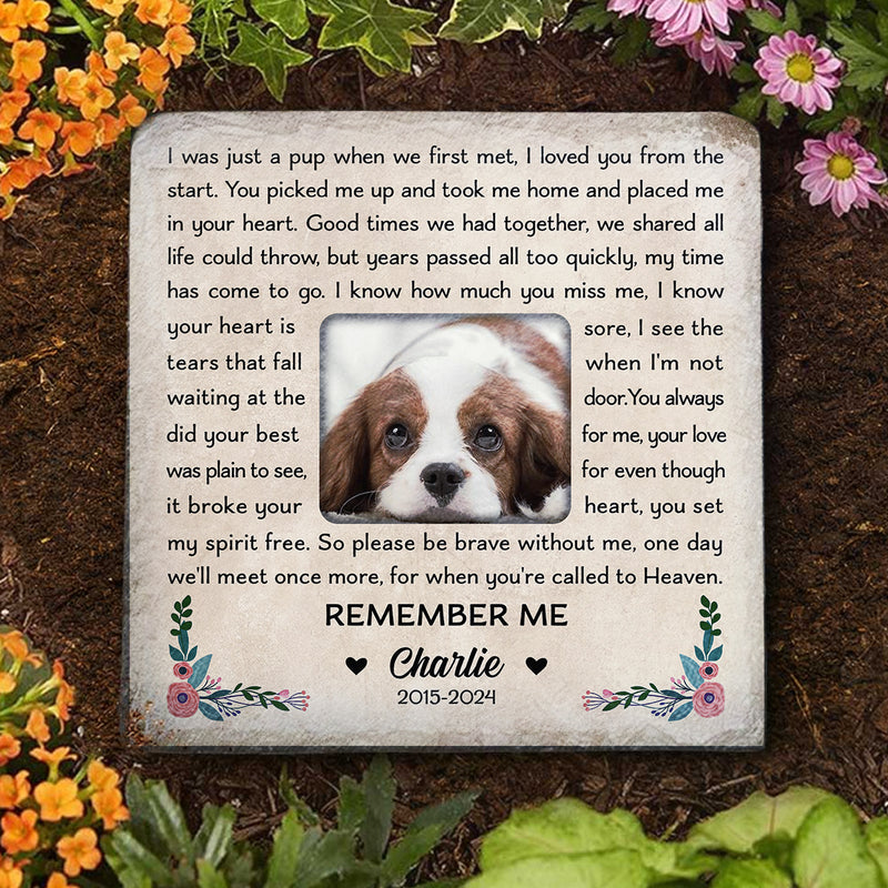 I Will Be Waiting At Door - Personalized Custom Pet Memorial Stone