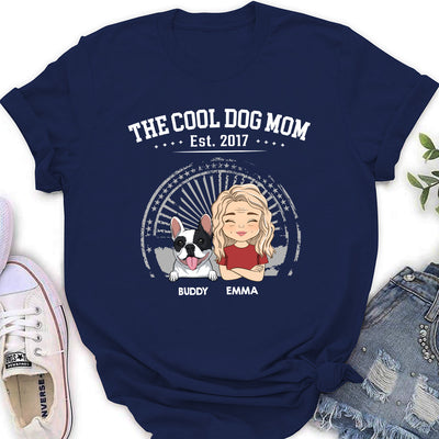 The Cool Dog Mom - Personalized Custom Women's T-shirt