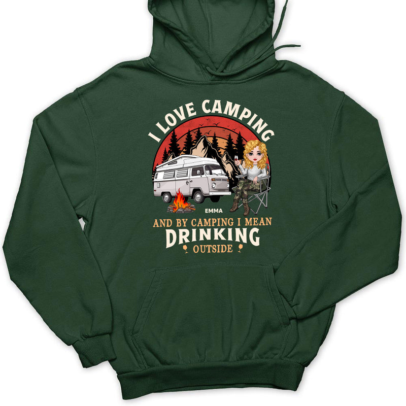 Drinking Outside - Personalized Custom Hoodie