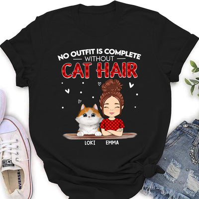 Without Cat Hair - Personalized Custom Women's T-shirt