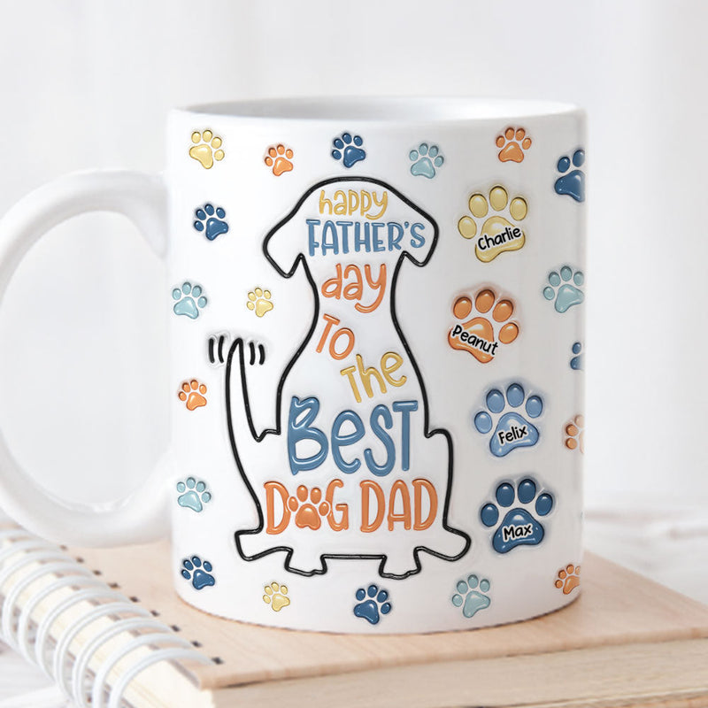 To The Best Dog Dad - Personalized Custom 3D Inflated Effect Mug