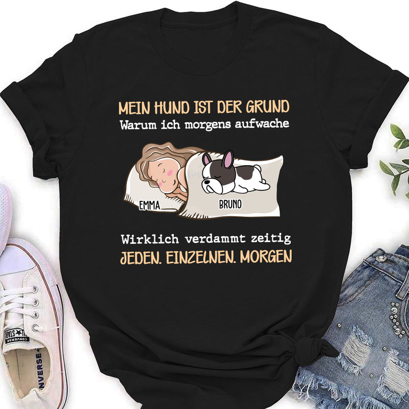 Mein Hund Ist Der Grund 2 - Personalisiertes Damen T-Shirt