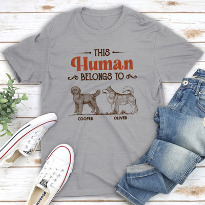 Human And Dog - Personalized Custom Unisex T-shirt