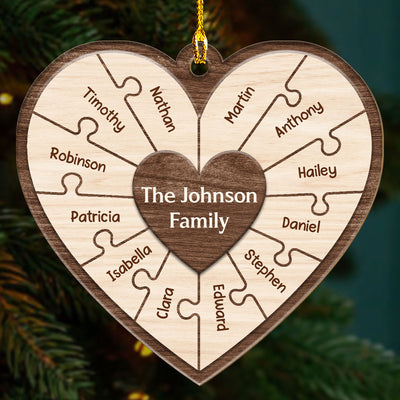 Together We Make Family - Personalized Custom 1-layered Wood Ornament