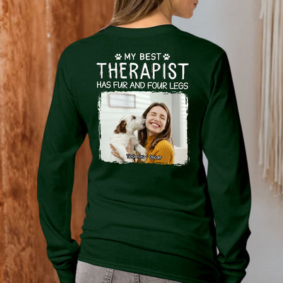 Best Therapist Photo- Personalized Custom Long Sleeve T-shirt