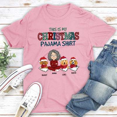 Christmas Pajama Dog Version - Personalized Custom Unisex T-shirt