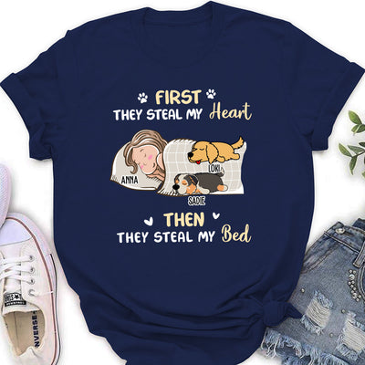 Dog Steal My Bed - Personalized Custom Women's T-shirt