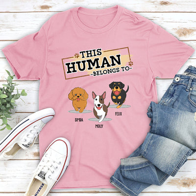 This Human Belongs To Us - Personalized Custom Unisex T-shirt