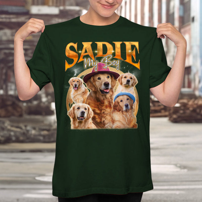 Custom Pet Face Vintage Version 9 - Personalized Custom Premium T-shirt