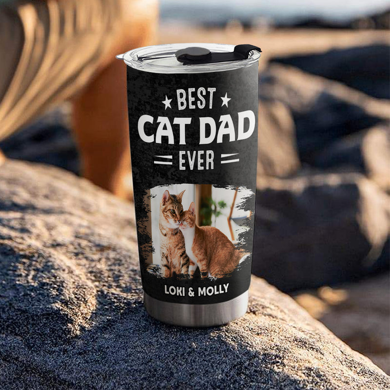 Best Cat Dad - Personalized Custom Tumbler