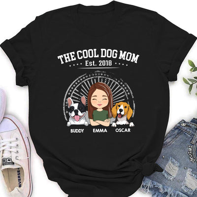 The Cool Dog Mom - Personalized Custom Women's T-shirt