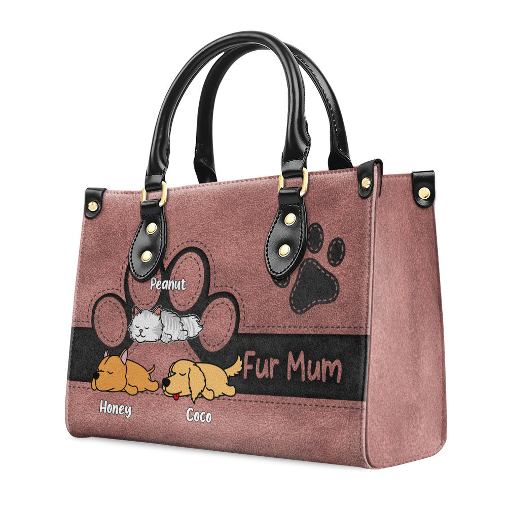 Elegant Fur Mom Personalized Custom Leather Bag PAWSIONATE