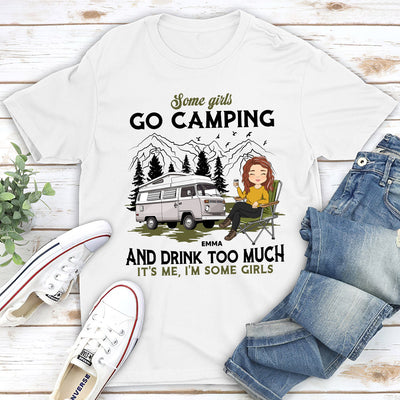 Camping And Drink 2 - Personalized Custom Unisex T-shirt