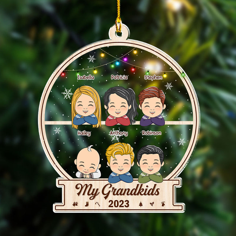 Adorable Grandkids (Version 7-12 Kids) - Personalized Custom Acrylic Ornament